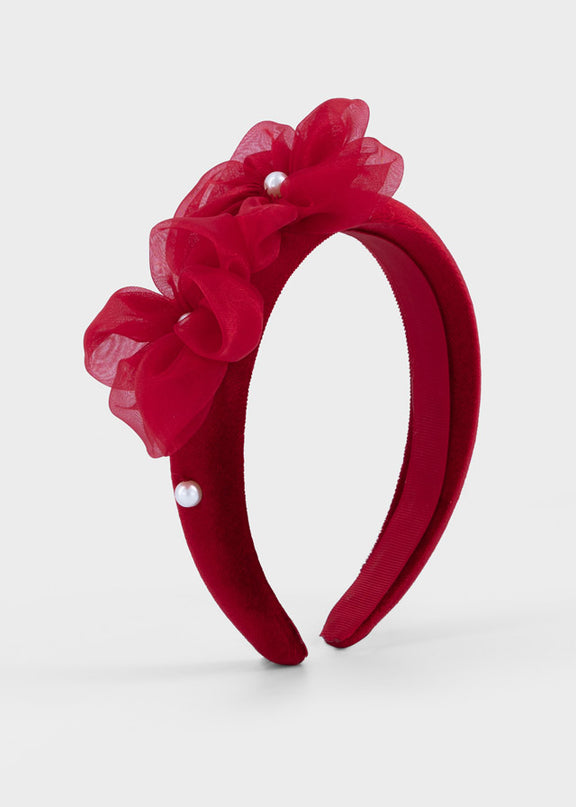 Cerchietto velluto fiori - 10314R