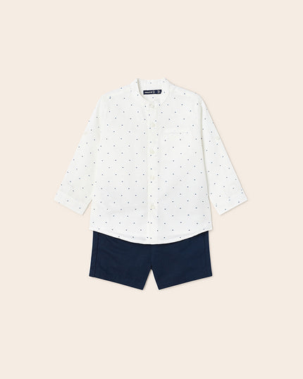 Completo camicia manica lunga lino - 1297