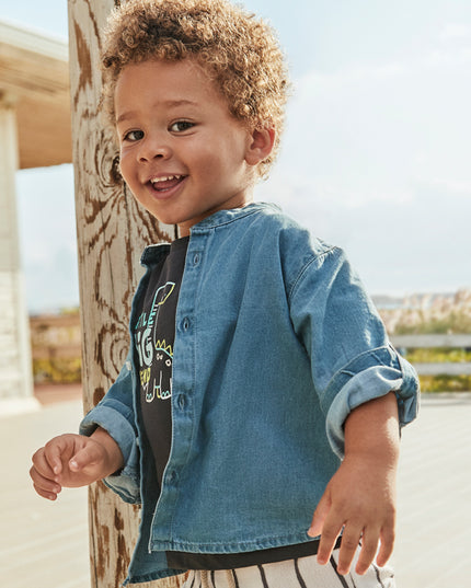 Camicia m/c denim - 1118