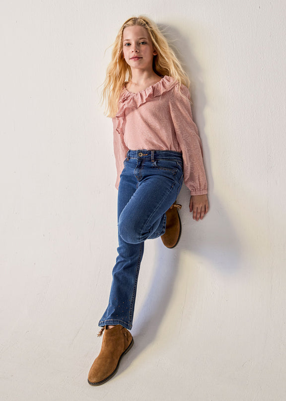 Pantalone lungo jeans flared - 7507