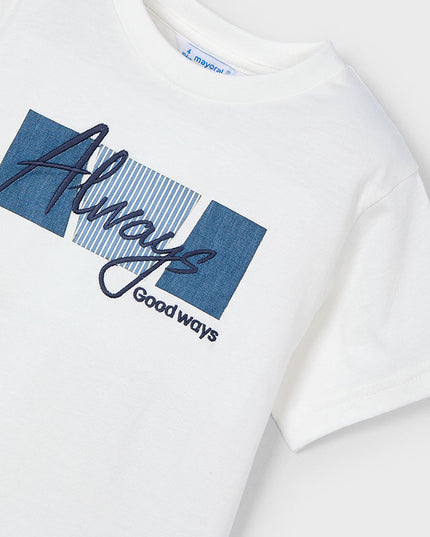 Maglietta m/c apliques - 3025