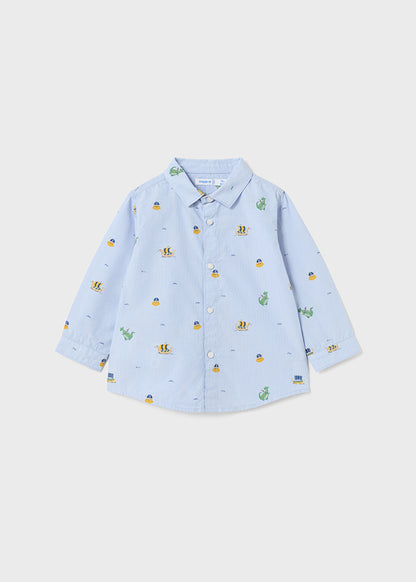 Camicia manica lunga stampata - 2176