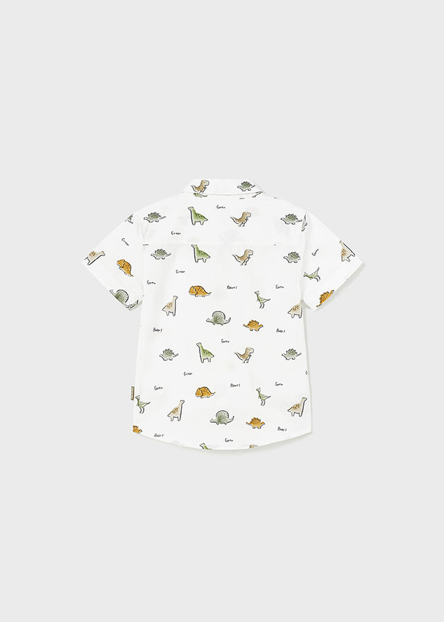 Camicia manica corta stampa grande - 1110
