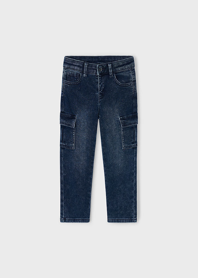 Pantalone soft denim cargo - 4563
