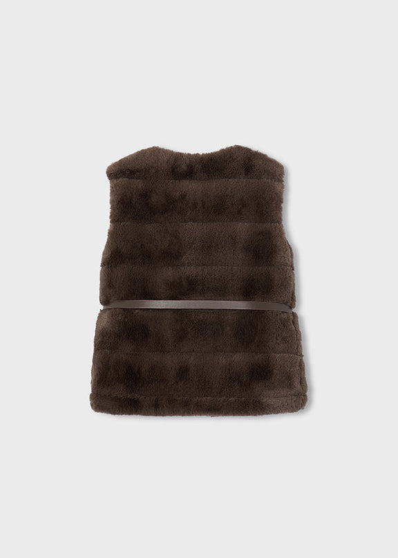 Gilet pellicciotto con cintur - 4328