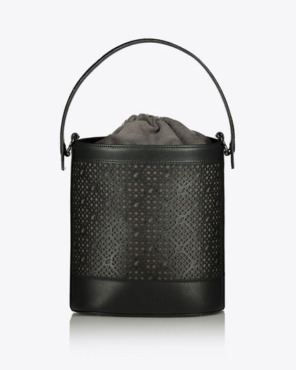 Borsa a secchio traforata Sienna - 1010-2903