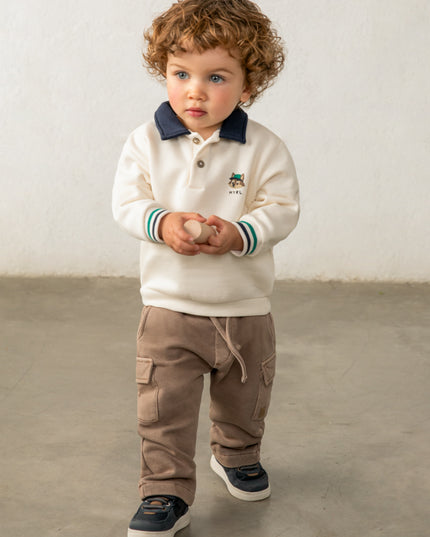 Pullover con collo polo - 2419