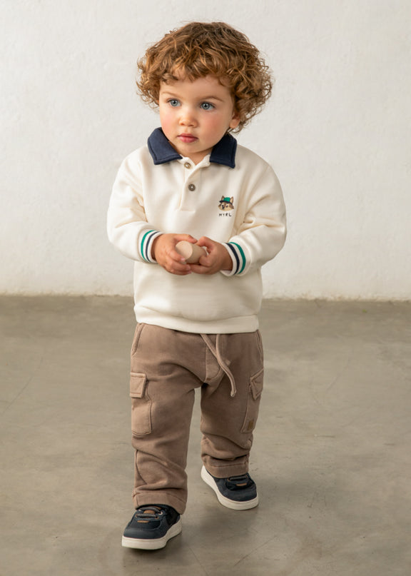 Pullover con collo polo - 2419
