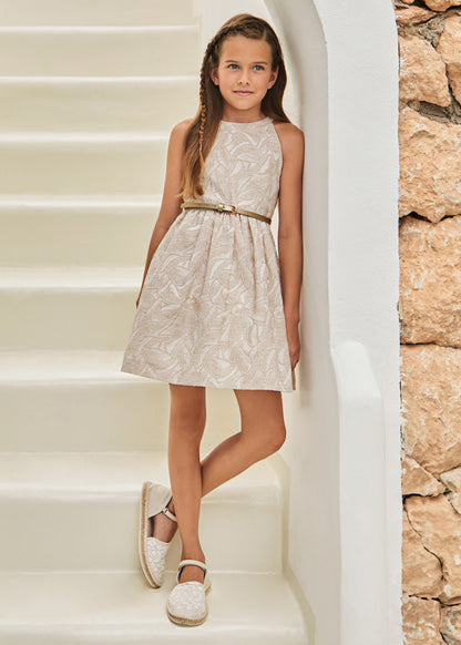 Vestito jacquard fiore - 6949