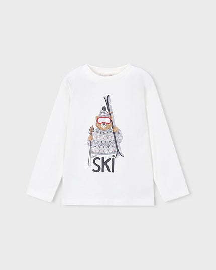Maglietta m/l print orso ski - 4024