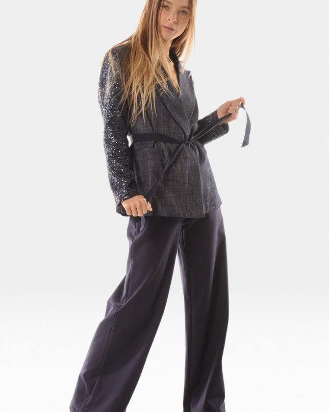 Pantalone palazzo in felpa cotone - LOK1840