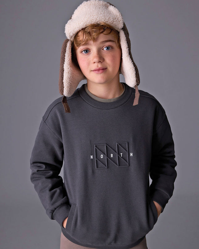 Pullover embossed senza cappu - 7405