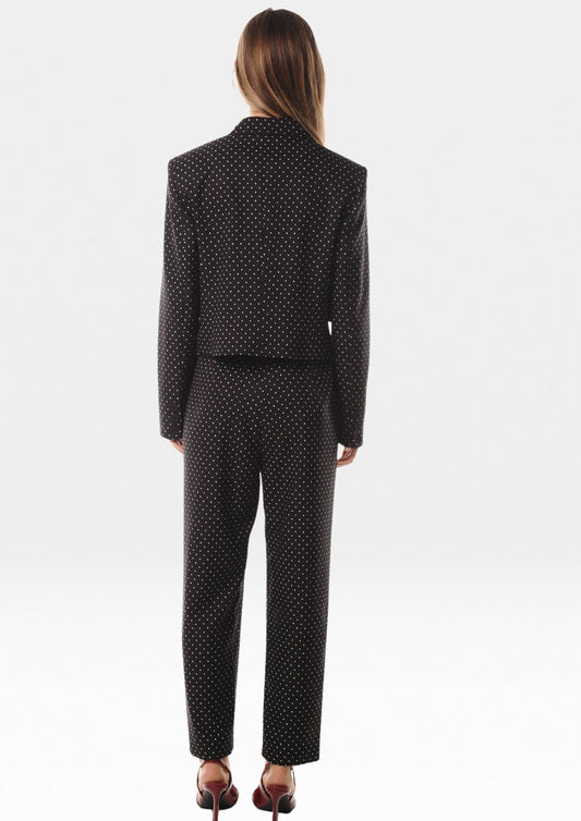 Pantalone affusolate con fantasia a pois - LOK07756/1194