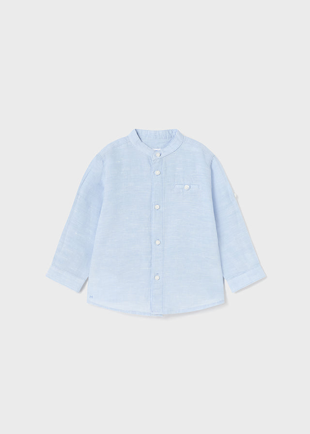 Camicia manica lunga collo coreana lino - 1116B