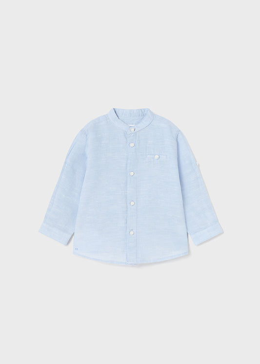 Camicia manica lunga collo coreana lino - 1116B