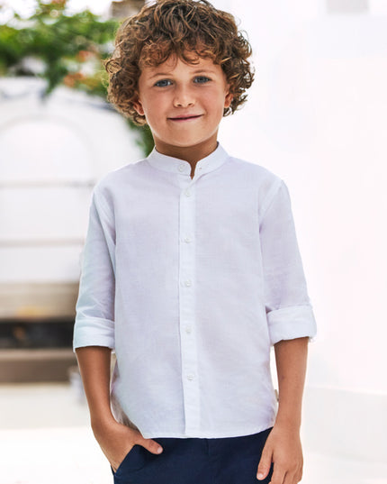 Camicia m/l collo coreana lino - 3120B