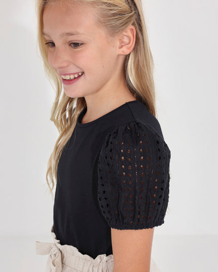 Maglietta manica traforata - 6046