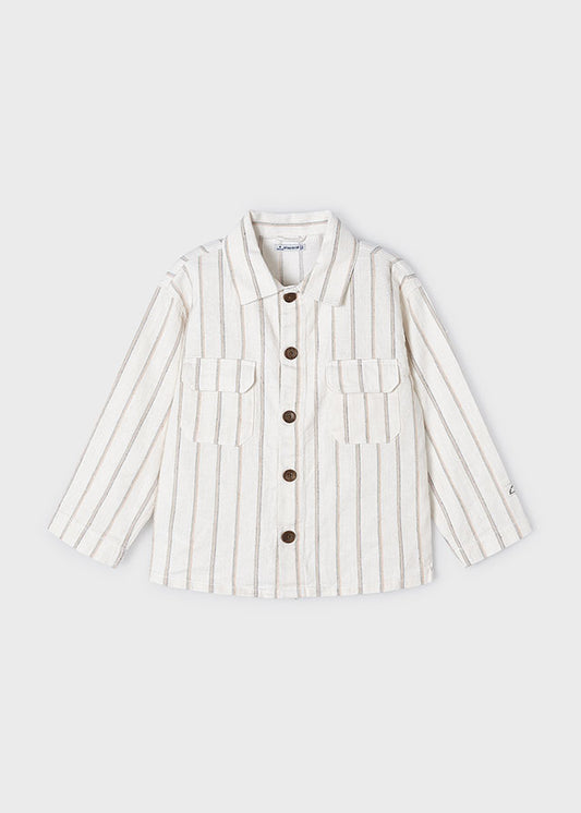 Overshirt lino righe - 3119