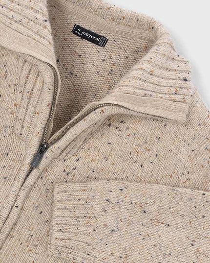 Felpa aperta tricot s/cappucc - 4301