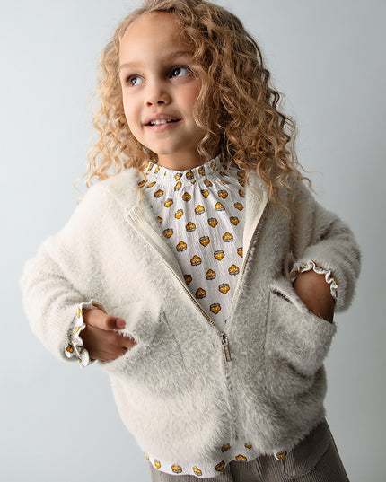 Felpa tricot con pelliccia - 4316