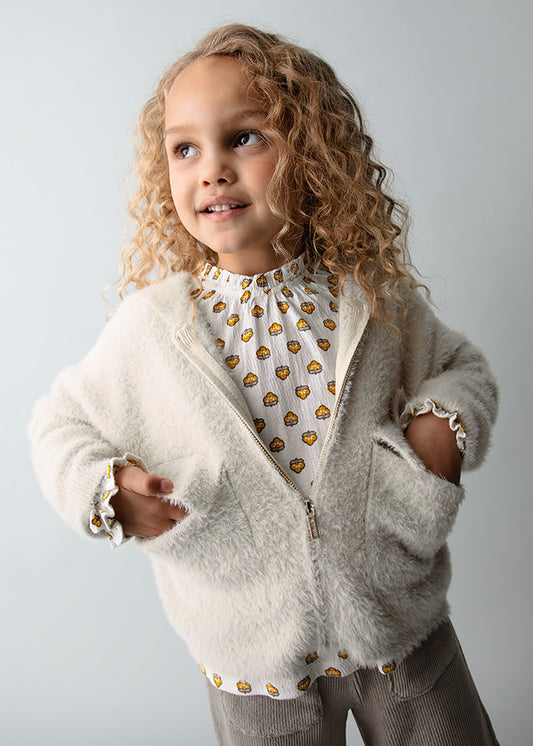 Felpa tricot con pelliccia - 4316