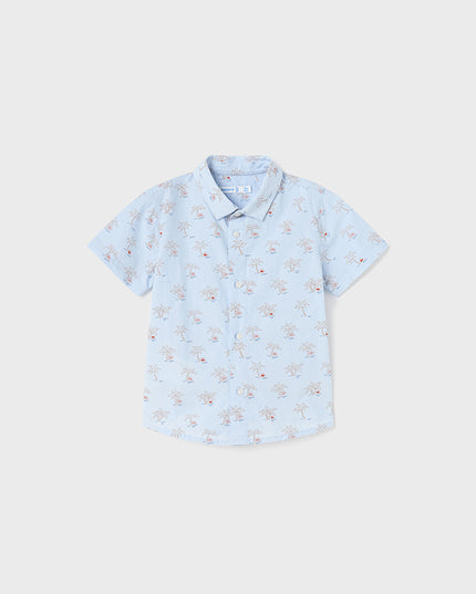 Camicia manica corta stampa grande - 1110