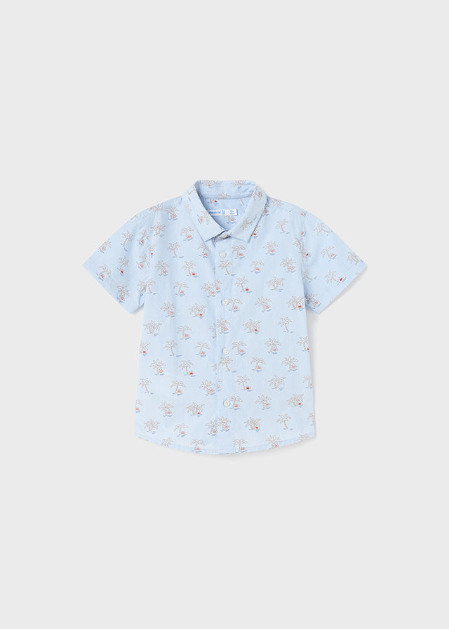 Camicia manica corta stampa grande - 1110