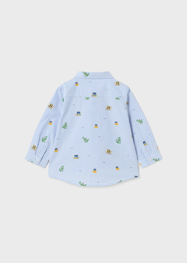 Camicia manica lunga stampata - 2176