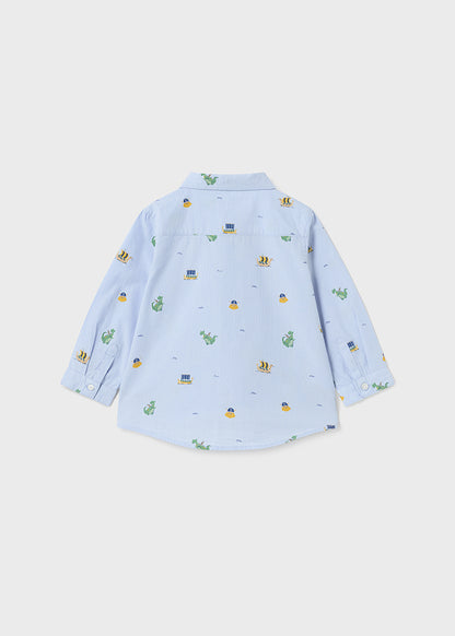 Camicia manica lunga stampata - 2176