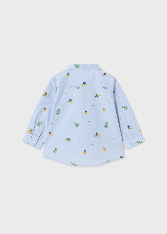 Camicia manica lunga stampata - 2176