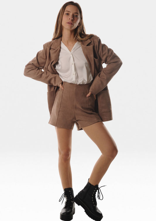 Shorts effetto suede - LOK11048/9
