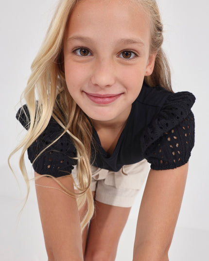 Maglietta manica traforata - 6046