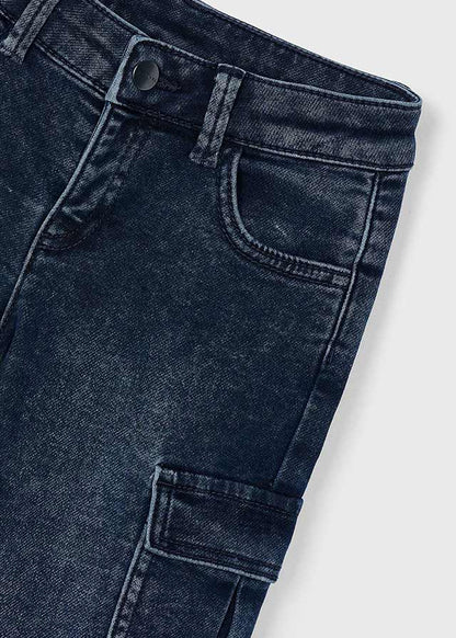 Pantalone soft denim cargo - 4563