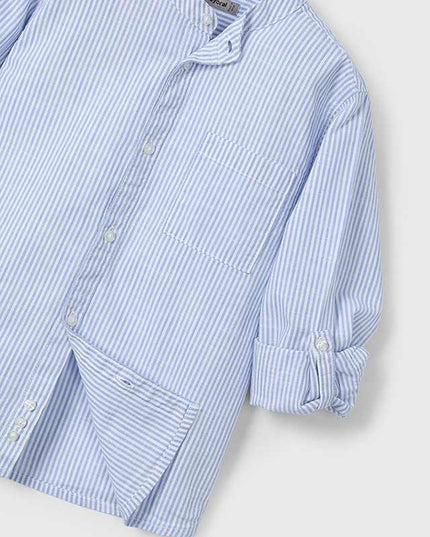 Camicia m/l collo Corea righe - 3120