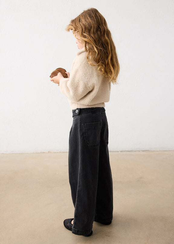 Felpa tricot con pelliccia - 4330