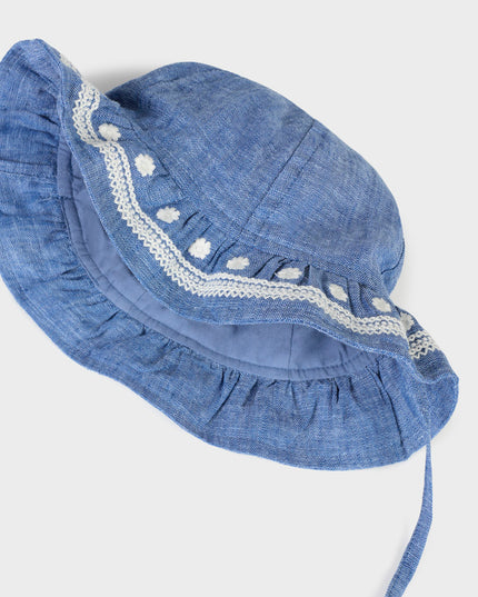 Cappello lino ricamato - 10661