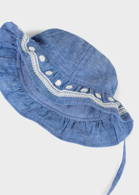 Cappello lino ricamato - 10661
