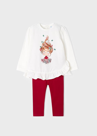 Completo leggings volant - 2722