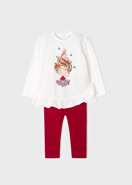 Completo leggings volant - 2722